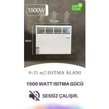 MAKTEK 1500 Watt Elektrikli Panel Konvektör Isıtıcı Manuel (Ayaklar,askı Aparatı Dahil)