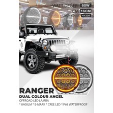 Karva Ranger 6.5'' Angellı 60W 14 LED Turuncu Beyaz Drl Mercek Far Rfrgh