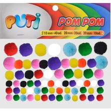 Puti Pom Pom Karışık 10MM 20MM 30MM