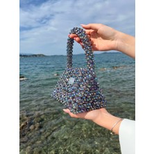 ‎Comfychic Xdearjulia Mercury Crystal Bag Özel Üretim %100 El Işçiliğiyle Hazırlanmış Kadın Şık Party Çanta