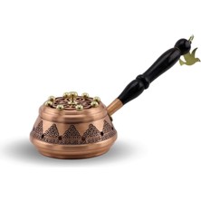 El Yapımı Üzüm Desenli Orta Boy Bakır Buhurdanlık