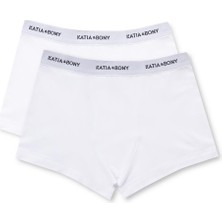 2'li Paket Basic Modal Erkek Boxer Beyaz/Beyaz