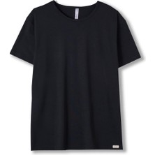Basic Modal O  Yaka Erkek Tshirt Siyah