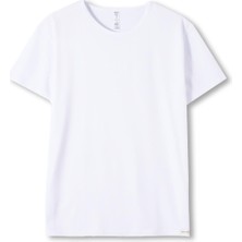 Basic Modal O  Yaka Erkek Tshirt Beyaz