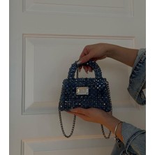 ‎Comfychic Xdearjulia Mini Chaın Bag Özel Üretim %100 El Işçiliğiyle Hazırlanmış Kadın Şık Party Çanta