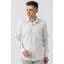 White Stone Affoltern Am Albis G16252 Regular Fit Armürlü Pamuklu Gömlek Siyah