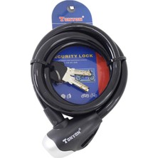 T. Concept Tonyon Dayanıklı Güçlendirilmiş Çelik Halat Anahtarlı Bisiklet Kilidi 120 cm