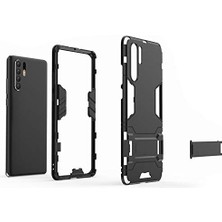 Microcase Huawei P30 Pro Alfa Serisi Armor Standlı Kılıf - Siyah