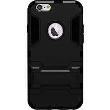 Microcase iPhone 6 Plus - 6s Plus Alfa Serisi Armor Standlı Perfect Koruma Kılıf - Siyah