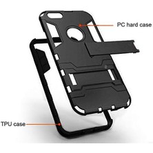 Microcase iPhone 6 Plus - 6s Plus Alfa Serisi Armor Standlı Perfect Koruma Kılıf - Siyah