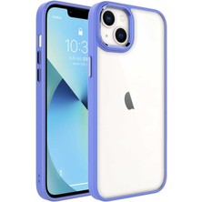 Vendas Apple iPhone 14 Plus - Uyumlu Krom Kapak-Lila