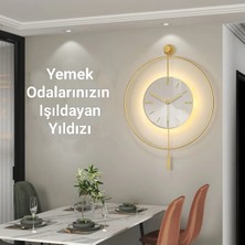 Noble Vita Iskandinav Iskandinav Kristal 60 cm Gold - Pilli LED (3ADET Pil ile Geldmektedir ) - Metal Duvar Sa