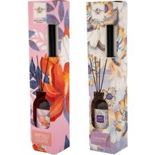 La Melisse Fragrances 2'li Bambu Çubuklu Oda Kokusu Paket Lavanta ve Şeftali Çiçeği