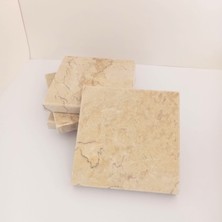 Oasis Stone Doğal Mermer Marfil Kare Sunumluk 15X15X2 cm