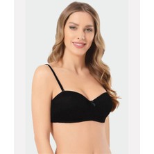 Intive Lingerie Nbb Straplez Kesim Desteksiz Balenli Sütyen (Ten, Siyah, Beyaz, Pudra)