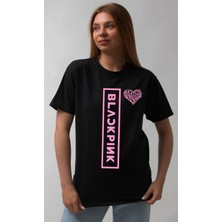 Bu Tshirt Black Pink - World Tour' Temalı Oversize Street Wear Unisex Tişört.