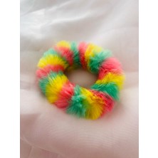 Hd Bujiteri Tüylü Peluş Karışık Renk Çiftli Çocuk Simit Tokası