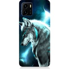 Teknomeg Vivo Y15S Uyumlu Kurt Asena ve Ay Işığı Desenli Silikon Kılıf