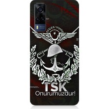 Teknomeg Vivo Y53S Uyumlu Tsk Onurumuzdur Desenli Silikon Kılıf