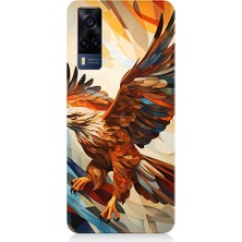 Teknomeg Vivo Y53S Uyumlu Uçan Savaşçı Kartal Desenli Silikon Kılıf
