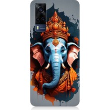 Teknomeg Vivo Y53S Uyumlu Ganesha Ganeşa Desenli Silikon Kılıf
