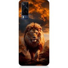 Teknomeg Vivo Y53S Uyumlu Yırtıcı Aslan Kral Desenli Silikon Kılıf