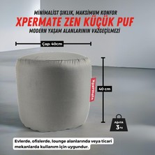 Xpermate Zen Puf Bench Fermuarlı Puf Koltuk Yıkanabilir Kılıf Ayak Ucu Puf ve Makyaj Koltuğu 40X40 Antrasit