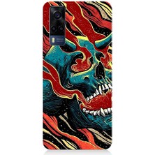 Teknomeg Vivo Y53S Uyumlu Devil Skull Şeytan Kafatası Desenli Silikon Kılıf