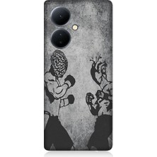 Teknomeg Vivo V29 Lite Uyumlu Yüreğiniz ve Kalbinizle Boks Desenli Silikon Kılıf