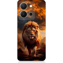 Teknomeg Vivo Y36 Uyumlu Yırtıcı Aslan Kral Desenli Silikon Kılıf