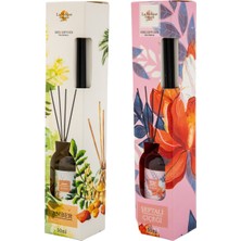 La Melisse Fragrances 2'li Bambu Çubuklu Oda Kokusu Paket  Amber ve Şeftali Çiçeği