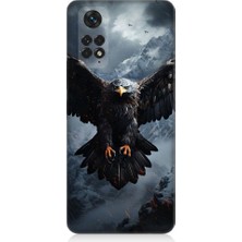 Teknomeg Xiaomi Redmi Note 11 Uyumlu Uçan Savaşçı Kartal Desenli Silikon Kılıf