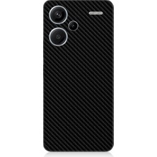 Teknomeg Xiaomi Redmi Note 13 Pro Plus Uyumlu Siyah Karbon Motif Desenli Silikon Kılıf