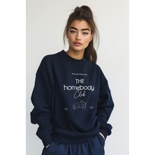 Coredra Homebody Oversize Sweatshirt  Kadın - Lacivert