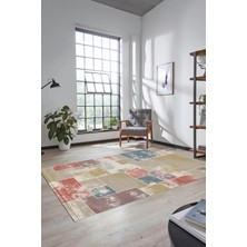 Evdeya Dijital Kaymaz Taban Yıkanabilir Patchwork Desen Yolluk Mutfak Salon Halısı, Patchwork-20-Renkli,