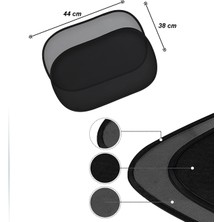 Sogex Ön Cam Balonlu Kalın Güneşlik 130 x 60 cm 2 Adet Arka Yan Cam Vantuzlu Güneşlik Oto Perde Seti Araç Perdesi