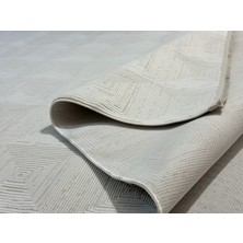 Moda Bambu Halı Krem Renk Leke Tutmaz