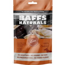 Baffs Natural Kurutulmuş Kuzu Kulak %100 Doğal Çiğnemelik Köpek Ödül Maması 100 gr