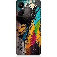 Teknomeg Xiaomi Redmi 13C Uyumlu Tuvaldeki Pastel Boyalar Desenli Silikon Kılıf