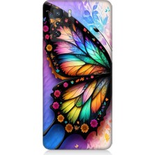 Teknomeg Xiaomi Poco X3 Gt Uyumlu Renkli Kanatlı Kelebek Desenli Silikon Kılıf