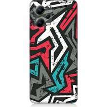 Teknomeg Xiaomi Poco X5 5g Uyumlu Grafiti Mozaik Desenler Desenli Silikon Kılıf