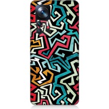 Teknomeg Xiaomi Mi 12T Uyumlu Pop Art Grafiti Grunge Desenli Silikon Kılıf