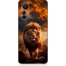 Teknomeg Xiaomi Mi 12 Lite 5g Uyumlu Yırtıcı Aslan Kral Desenli Silikon Kılıf