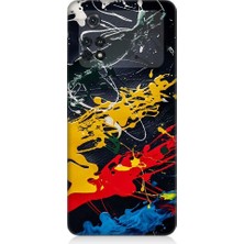 Teknomeg Xiaomi Poco M4 Pro Uyumlu Renkli Boyalar Desenli Silikon Kılıf