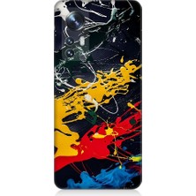 Teknomeg Xiaomi Mi 12 Uyumlu Renkli Boya Darbeleri Desenli Silikon Kılıf