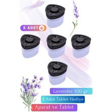 Vcalla Nem Alıcı - Rutubet Giderici Lavanta ( 5 Adet 500 Gram Aparat ve 5 Adet 500 Gram Tablet )