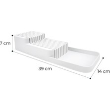 Ironika 2 Sıra Çekmece Içi Bıçak Düzenleyici Bıçak Organizeri Beyaz