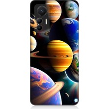 Teknomeg Xiaomi Mi 12 Lite 5g Uyumlu Uzaydaki Gezegenler Desenli Silikon Kılıf