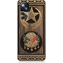 Teknomeg Xiaomi Mi 12T Uyumlu Osmanlı Nişanı ve Ay Yıldız Desenli Silikon Kılıf