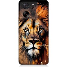 Teknomeg Xiaomi Mi 13T Pro Uyumlu Sarı Kırmızı Kral Aslan Desenli Silikon Kılıf